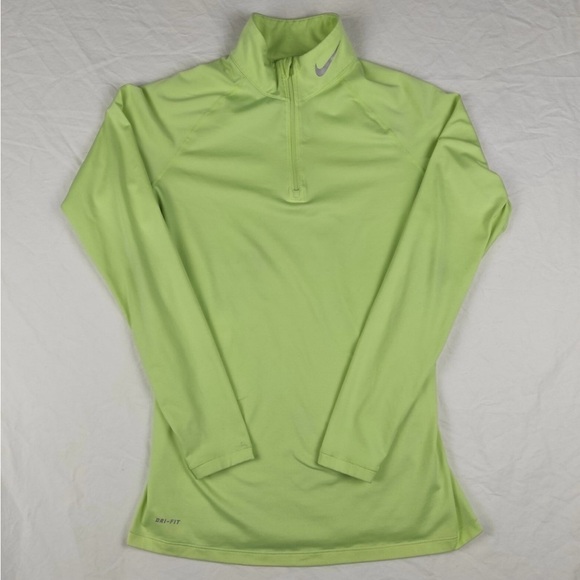 Nike Pro Combat Neon Green Pullover - Picture 1 of 4